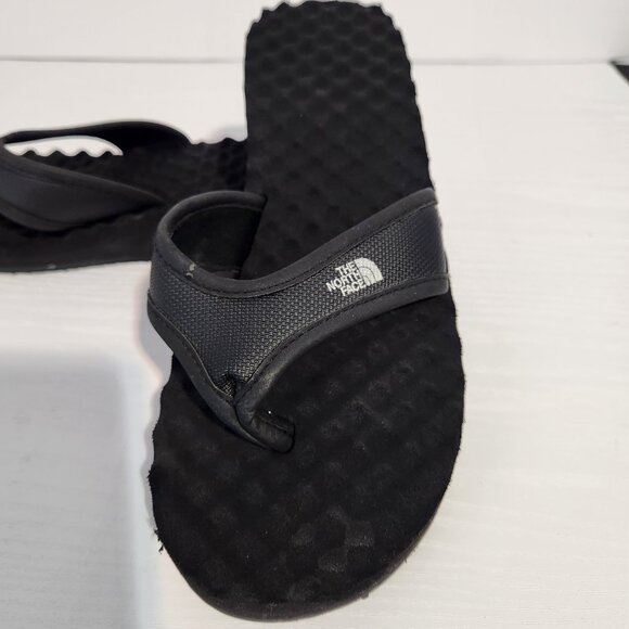 The NORTH FACE Women’s Size 9.5 Base Camp Wedge Flip Flops Sandals Logo Black - Picture 4 of 9